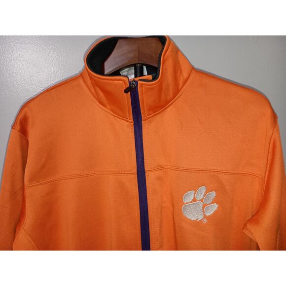 CHAMPION:  Clemson Tigers Orange Full Zip-Up Jacket, Men Size M - Picture 3 of 7